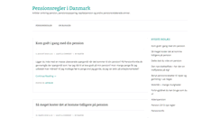 Desktop Screenshot of pensionsregler.dk